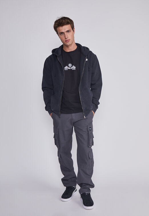 Pantalon Hombre Multicargo Azul Sioux